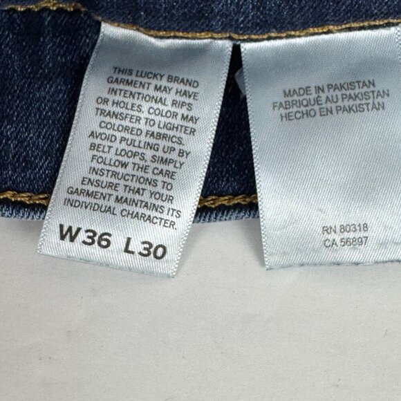 Lucky Brand 410 Athletic Fit Straight Medium Wash Denim Jeans Men's 36Wx30L EUC - Picture 10 of 12